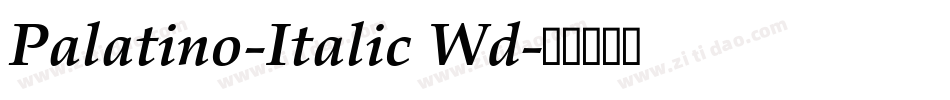 Palatino-Italic Wd字体转换